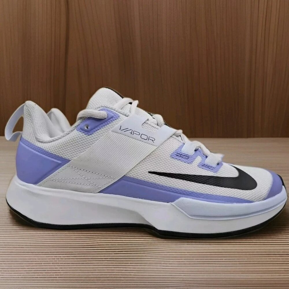 Nike Court Womens Size 6.5 Vapor Lite Hard Court Shoes White/Purple DC3431-500
